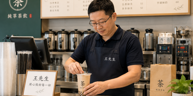 從上班族到老闆！他靠加盟飲料品牌，半年回本、月入15萬